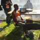 Elisha Barno seconds after finishing second at Twin Cities Marathon. Photo credit: Sarah Barker